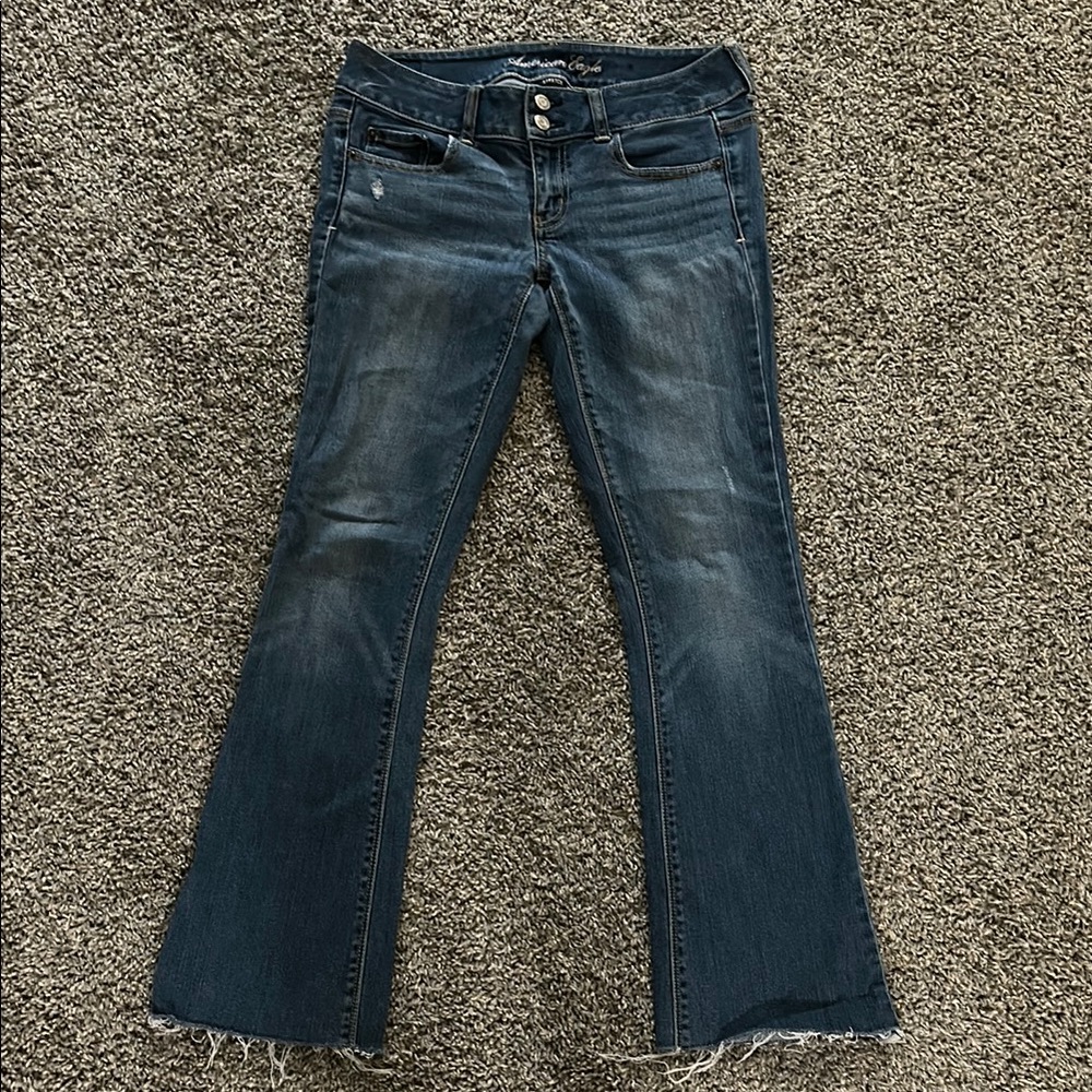 American Eagle Outfitters Blue Flare & Wide Leg Jeans